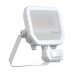 Ledvance Led-Scheinwerfer Aluminium Weiß 17W 2400lm 100D - 840 Kaltweiß | IP65 - Bewegungs- Und Lichtsensor - Symmetrisch