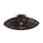 Good&Mojo Deckenleuchte Tanami Rattan Schwarz | Geeignet für 1x E27 