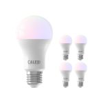 Mehrfachpackung 5x Calex Smart Tuya Wifi E27 Birne 8.5W 806lm - 822-840 Abstimmbares Weiß | RGBW - Dimmbar - Ersatz für 60W