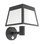 Eglo Wandleuchte Altilia Solar Schwarz 7W 800lm - 830 Warmweiß | IP65 - Bewegungssensor