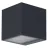 Ledvance Smart+ WiFi Wandleuchte Brick außen 14W 550lm - 830 | RGBW | Dunkelgrau Rostfreier Stahl  